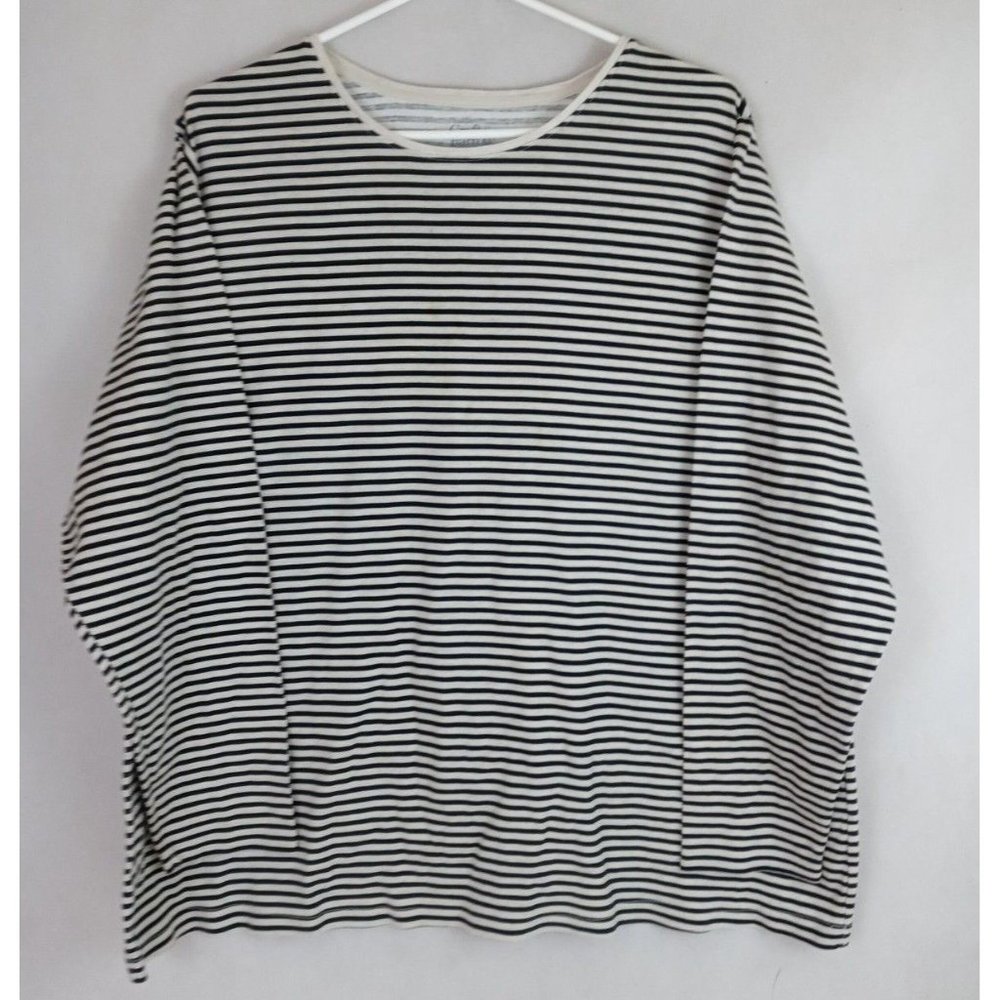Croft & Barrow Classic Tee Long Sleeve Striped Shirt Plus Size 2XL